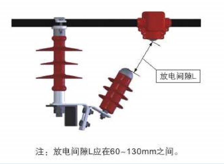 浙江科易中标单位防雷金具FHY5C-10C-2穿刺型外间隙避雷器